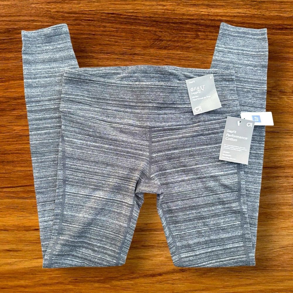 GapFit G Fast Performance Leggings Gray Activewear Women’s size Small NWT
